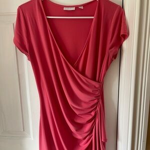 Elegant Pink Draped Dress